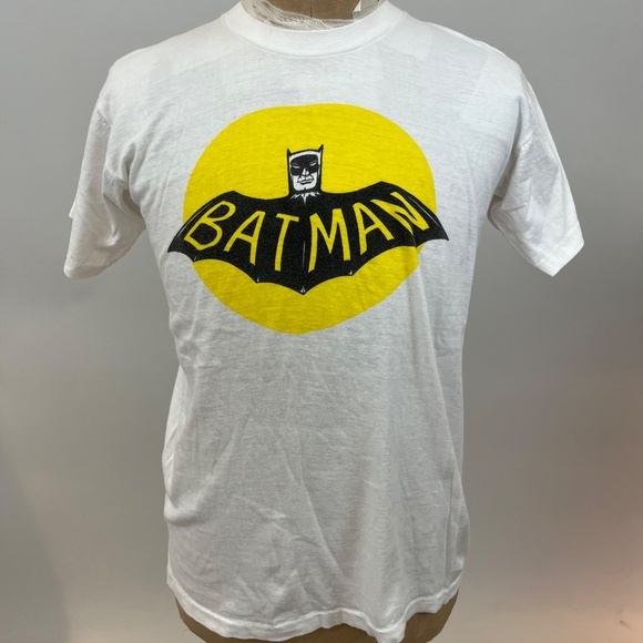 Vintage cotton Batman tee by Russell size L - Picture 2 of 7